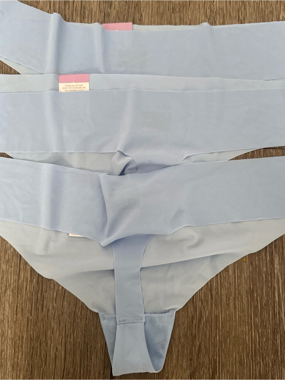 Auden No-Show Seamless Thong Trio in Light Blue - Picture 3 of 3